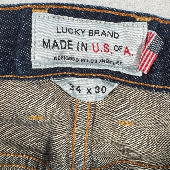 Lucky Brand Jeans Mens 34x30 Blue 363 Vintage Straight Dark Wash - Picture 3 of 15